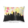 Louisville Kentucky geometric skyline - Pillow | Lumbar / Yellow - Geometric Skyline