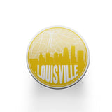 Louisville Kentucky map coaster set | sandstone coaster set in 5 colors - Set of 2 / Yellow - City Road Maps