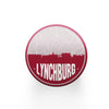 Lynchburg Tennessee skyline and city map design | in multiple colors - Coasters | Set of 2 / Maroon - City Road Maps