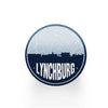 Lynchburg Tennessee skyline and city map design | in multiple colors - Coasters | Set of 2 / Navy Blue - City Road Maps
