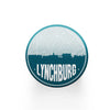 Lynchburg Tennessee skyline and city map design | in multiple colors - Coasters | Set of 2 / Teal - City Road Maps