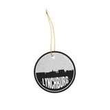 Lynchburg Tennessee skyline and city map design | in multiple colors - Ornament / Black - City Road Maps