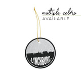 Lynchburg Tennessee skyline and city map design | in multiple colors - City Road Maps