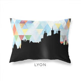 Lyon France geometric skyline - Pillow | Lumbar / LightSkyBlue - Geometric Skyline