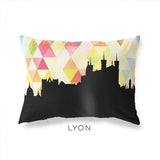 Lyon France geometric skyline - Pillow | Lumbar / Yellow - Geometric Skyline