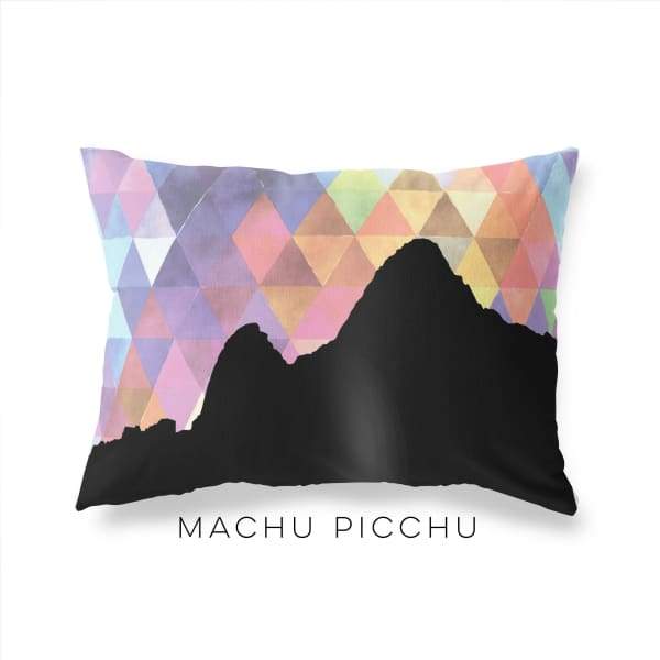 Machu Picchu Peru geometric skyline - Pillow | Lumbar / RebeccaPurple - Geometric Skyline