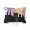 Macon Georgia geometric skyline - Pillow | Lumbar / RebeccaPurple - Geometric Skyline