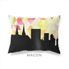Macon Georgia geometric skyline - Pillow | Lumbar / Yellow - Geometric Skyline