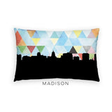 Madison Wisconsin geometric skyline - Pillow | Lumbar / LightSkyBlue - Geometric Skyline