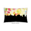 Madison Wisconsin geometric skyline - Pillow | Lumbar / Yellow - Geometric Skyline