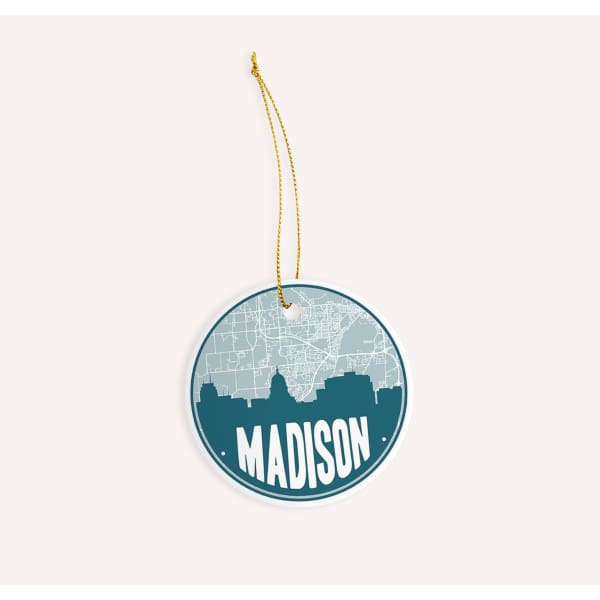 Madison Wisconsin skyline and city map design | in multiple colors - City Map Skyline