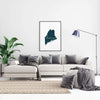 Maine ’home’ state silhouette - 5x7 Unframed Print / DarkSlateGray - Home Silhouette