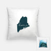 Maine ’home’ state silhouette - Pillow | Square / DarkSlateGray - Home Silhouette
