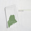 Maine ’home’ state silhouette - Tea Towel / DarkGreen - Home Silhouette