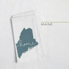 Maine ’home’ state silhouette - Tea Towel / DarkSlateGray - Home Silhouette