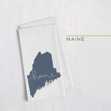 Maine ’home’ state silhouette - Tea Towel / Navy - Home Silhouette