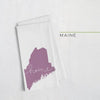 Maine ’home’ state silhouette - Tea Towel / Purple - Home Silhouette