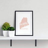 Maine State Song - 5x7 Unframed Print / MistyRose - State Song