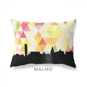 Malmö Sweden geometric skyline - Pillow | Lumbar / Yellow - Geometric Skyline