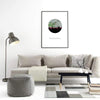 Manama Bahrain city skyline with vintage Manama map - 5x7 Unframed Print - City Map Skyline