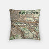 Manchester England city skyline with vintage Manchester map - City Map Skyline