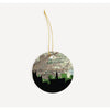 Manchester England city skyline with vintage Manchester map - Ornament - City Map Skyline