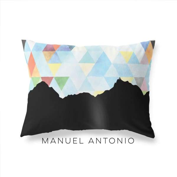 Manuel Antonio Costa Rica geometric skyline - Pillow | Lumbar / LightSkyBlue - Geometric Skyline