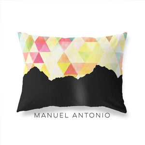 Manuel Antonio Costa Rica geometric skyline - Pillow | Lumbar / Yellow - Geometric Skyline