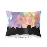 Maracaibo Venezuela geometric skyline - Pillow | Lumbar / RebeccaPurple - Geometric Skyline