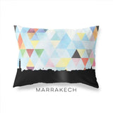 Marrakesh Morocco geometric skyline - Pillow | Lumbar / LightSkyBlue - Geometric Skyline