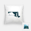 Maryland ’home’ state silhouette - Pillow | Square / DarkSlateGray - Home Silhouette