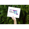 Maryland state watercolor - 5x7 Unframed Print / Purple + Blue - State Watercolor