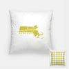 Massachusetts State Song - Pillow | Square / Khaki - State Song