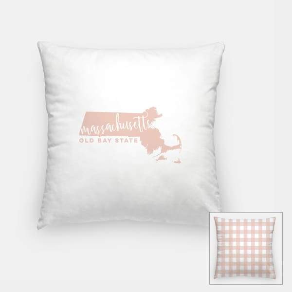 Massachusetts State Song - Pillow | Square / MistyRose - State Song