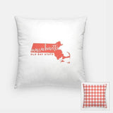 Massachusetts State Song - Pillow | Square / Salmon - State Song