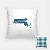 Massachusetts State Song - Pillow | Square / Teal - State Song