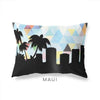 Maui Hawaii geometric skyline - Pillow | Lumbar / LightSkyBlue - Geometric Skyline