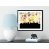 Medan Indonesia geometric skyline - 5x7 Unframed Print / Yellow - Geometric Skyline