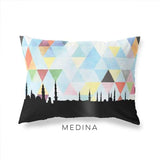 Medina Saudi Arabia geometric skyline - Pillow | Lumbar / LightSkyBlue - Geometric Skyline