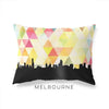 Melbourne Australia geometric skyline - Pillow | Lumbar / Yellow - Geometric Skyline