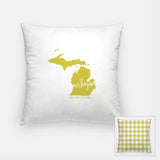 Michigan State Song - Pillow | Square / Khaki - State Song