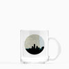 Milwaukee Wisconsin city skyline with vintage Milwaukee map - Mug | Glass Mug - City Map Skyline