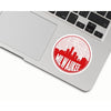 Milwaukee Wisconsin skyline and city map design | in multiple colors - Sticker / Red - City Map Skyline