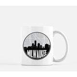 Milwaukee Wisconsin skyline and city map design | in multiple colors - Mug | 11 oz / Black - City Map Skyline