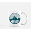 Milwaukee Wisconsin skyline and city map design | in multiple colors - Mug | 11 oz / Teal - City Map Skyline