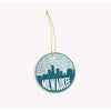 Milwaukee Wisconsin skyline and city map design | in multiple colors - Ornament / Teal - City Map Skyline