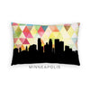 Minneapolis Minnesota geometric skyline - Pillow | Lumbar / Yellow - Geometric Skyline