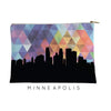 Minneapolis Minnesota geometric skyline - Pouch | Small / RebeccaPurple - Geometric Skyline