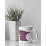 Minnesota ’home’ state silhouette - Mug | 11 oz / Purple - Home Silhouette