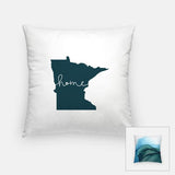 Minnesota ’home’ state silhouette - Pillow | Square / DarkSlateGray - Home Silhouette